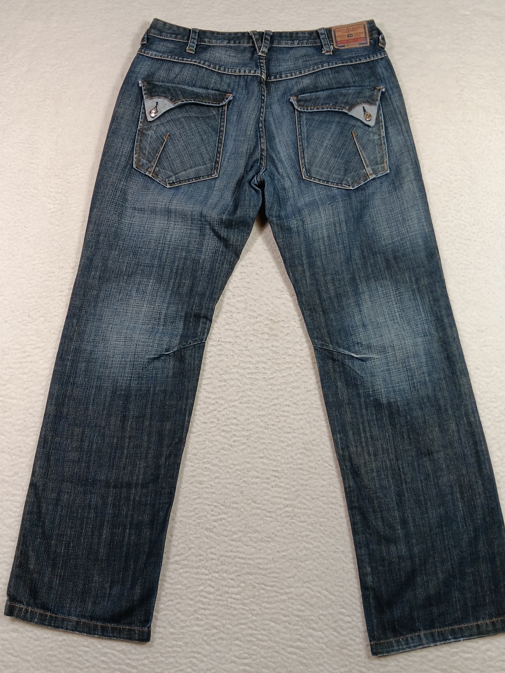 Vintage Diesel Industry Jeans Mens 36x32 (34x34) Blue Ruky Bootcut Flap Pockets
